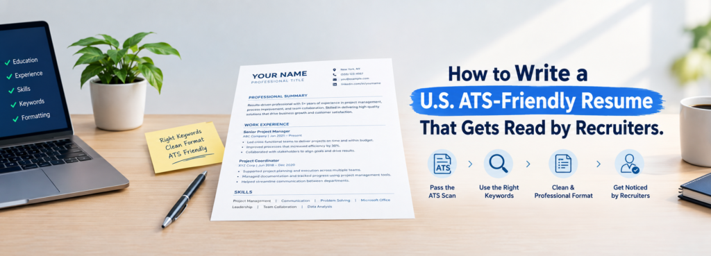 How to Write a U.S. ATS-Friendly Resume That Gets Read by Recruiters